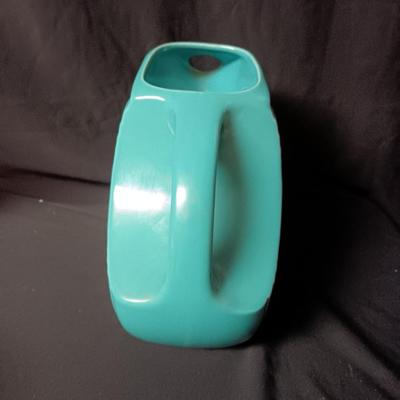 LARGE TEAL FIESTAWARE DISK PITCHER