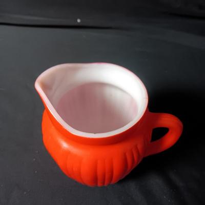 MID-CENTURY HAZEL ATLAS RIBBED GLASS CREAMERS