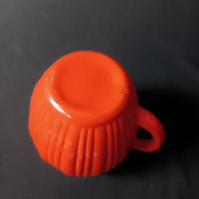 MID-CENTURY HAZEL ATLAS RIBBED GLASS CREAMERS