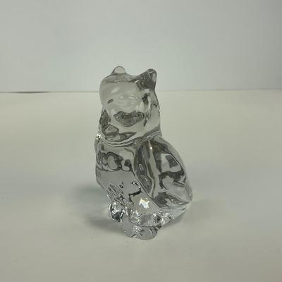 -108- ART GLASS | Clear Glass Owl Figure