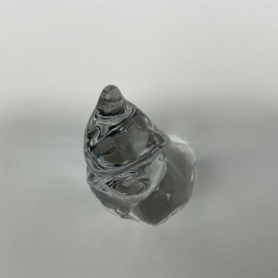 -108- ART GLASS | Clear Glass Owl Figure