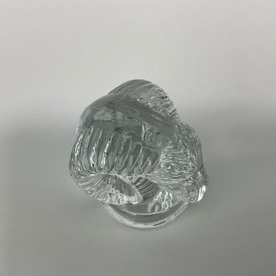 -109- HEISEY | Clear Glass Ram Mosser Paperweight