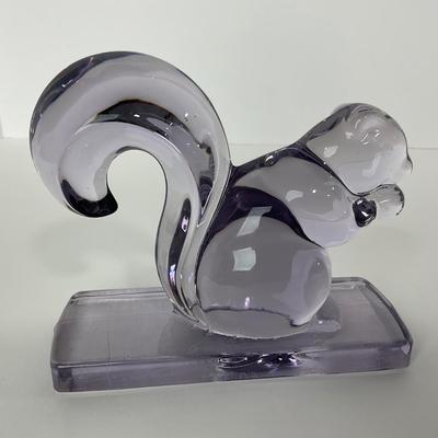 -113- NEW MARTINSVILLE | Purple Glass Squirrel Bookend