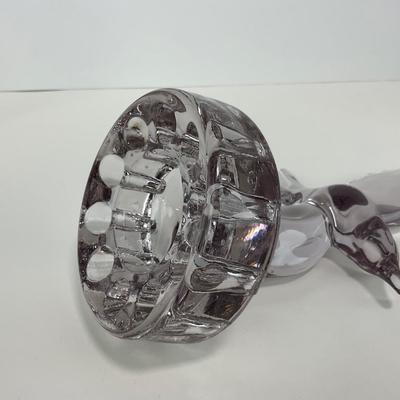-115- CAMBRIDGE | Art Glass 1930â€™s Crystal Seagull Flower Frog