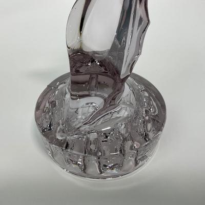-115- CAMBRIDGE | Art Glass 1930â€™s Crystal Seagull Flower Frog