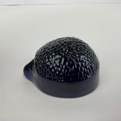 -117- VIKING | Hedgehog Cobalt Blue Paperweight | With Sticker