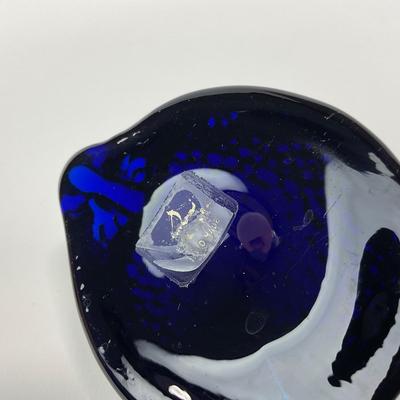 -117- VIKING | Hedgehog Cobalt Blue Paperweight | With Sticker