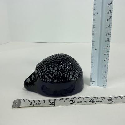 -117- VIKING | Hedgehog Cobalt Blue Paperweight | With Sticker