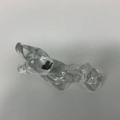-118- HEISEY | Clear Glass Donkey Figure