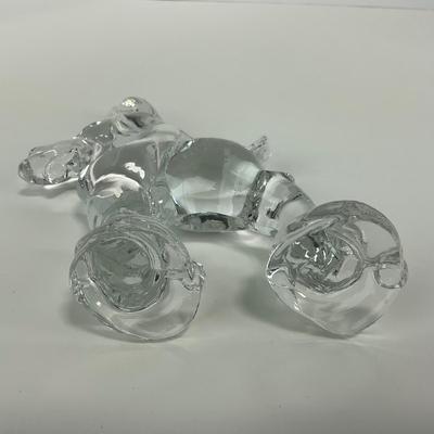 -118- HEISEY | Clear Glass Donkey Figure