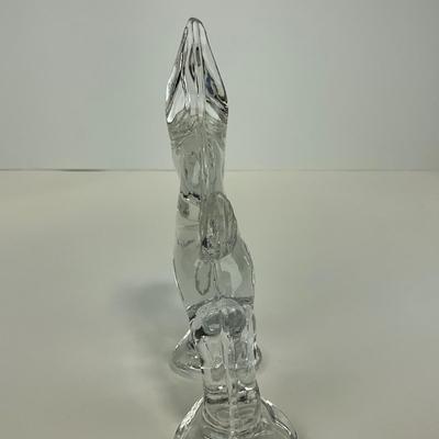 -118- HEISEY | Clear Glass Donkey Figure