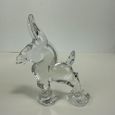 -118- HEISEY | Clear Glass Donkey Figure