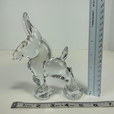 -118- HEISEY | Clear Glass Donkey Figure
