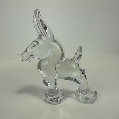-118- HEISEY | Clear Glass Donkey Figure