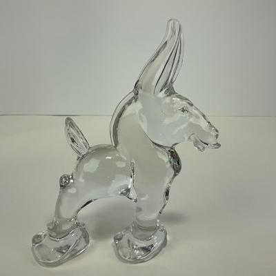 -118- HEISEY | Clear Glass Donkey Figure