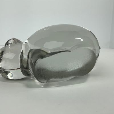 -119- NEW MARTINSVLLE | Clear Glass Pig Figure