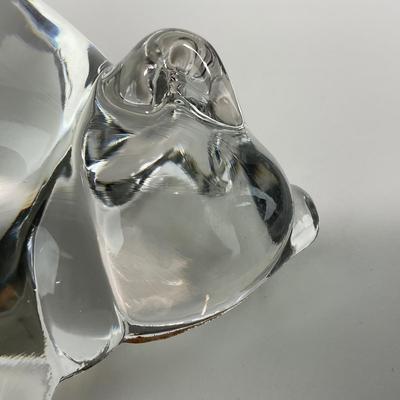 -119- NEW MARTINSVLLE | Clear Glass Pig Figure