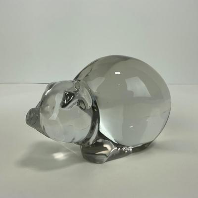 -119- NEW MARTINSVLLE | Clear Glass Pig Figure