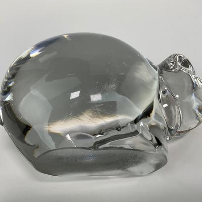 -119- NEW MARTINSVLLE | Clear Glass Pig Figure