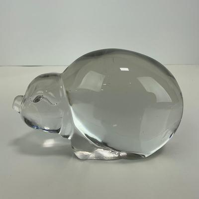 -119- NEW MARTINSVLLE | Clear Glass Pig Figure