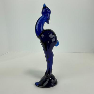 -120- HEISEY | Imperial Ultra Blue Cobalt Gazelle Figure | Marked