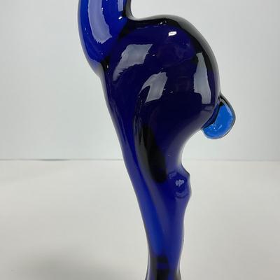 -120- HEISEY | Imperial Ultra Blue Cobalt Gazelle Figure | Marked