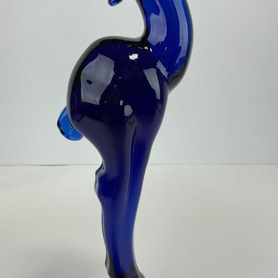 -120- HEISEY | Imperial Ultra Blue Cobalt Gazelle Figure | Marked