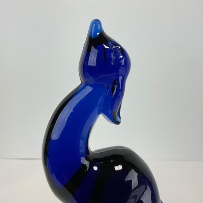 -120- HEISEY | Imperial Ultra Blue Cobalt Gazelle Figure | Marked
