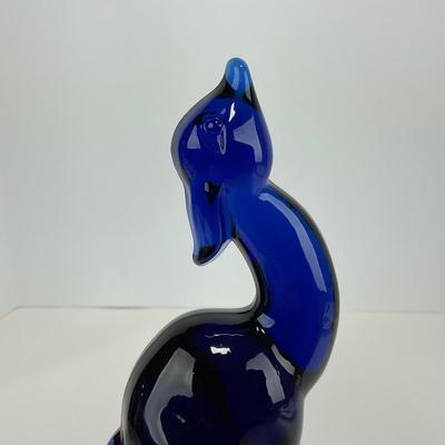 -120- HEISEY | Imperial Ultra Blue Cobalt Gazelle Figure | Marked