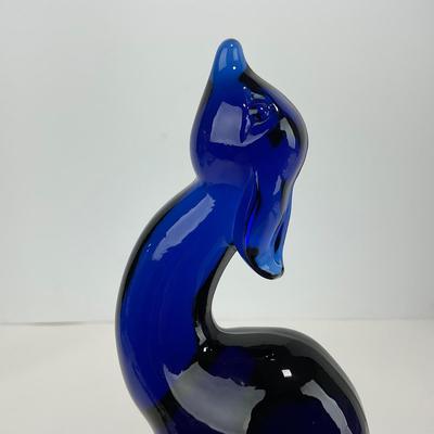 -120- HEISEY | Imperial Ultra Blue Cobalt Gazelle Figure | Marked