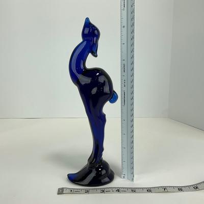 -120- HEISEY | Imperial Ultra Blue Cobalt Gazelle Figure | Marked