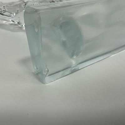 -122- NEW MARTINSVILLE | Clear Glass Crystal Wolfhound Dog Figure