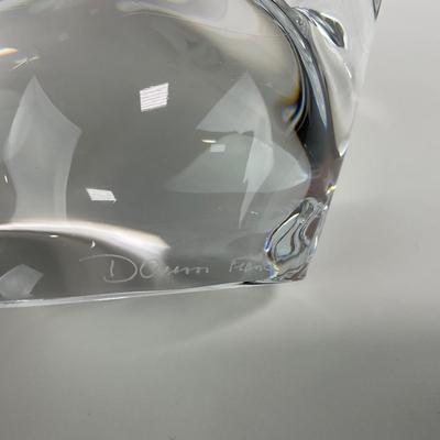 -124- DAUM FRANCE | Crystal Squirrel Figure | Signed
