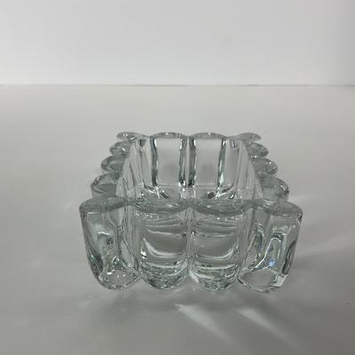 -126- HEISEY | Lidded Clear Crystal Trinket Dish