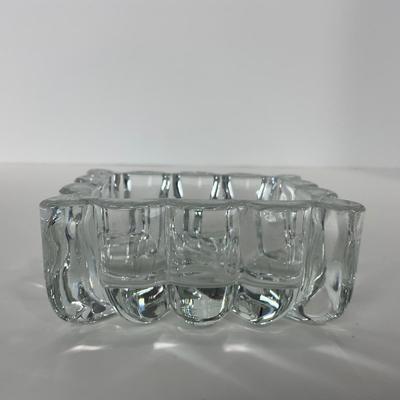 -126- HEISEY | Lidded Clear Crystal Trinket Dish