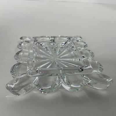 -126- HEISEY | Lidded Clear Crystal Trinket Dish