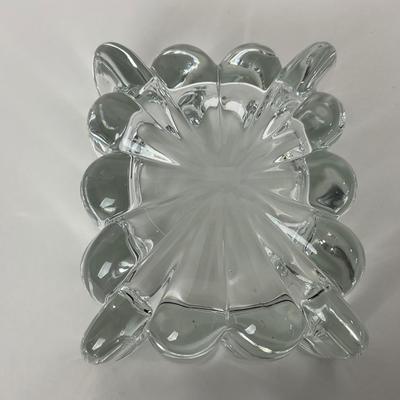 -126- HEISEY | Lidded Clear Crystal Trinket Dish