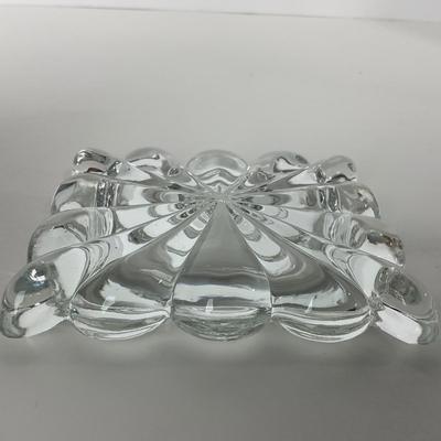 -126- HEISEY | Lidded Clear Crystal Trinket Dish