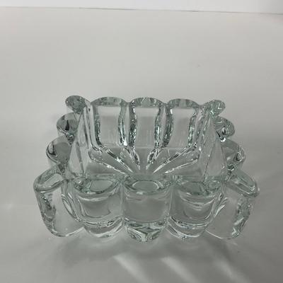 -126- HEISEY | Lidded Clear Crystal Trinket Dish