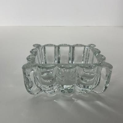 -126- HEISEY | Lidded Clear Crystal Trinket Dish