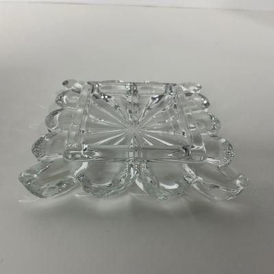 -126- HEISEY | Lidded Clear Crystal Trinket Dish