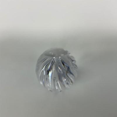 -128- ATLANTIS | Clear Glass Decorative Egg | Marked