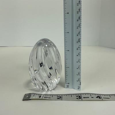 -128- ATLANTIS | Clear Glass Decorative Egg | Marked