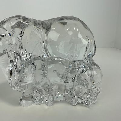 -132- LENOX | Crystal Elephant Figure â€œNurturing The Youngâ€ Figure | Stickered & Marked