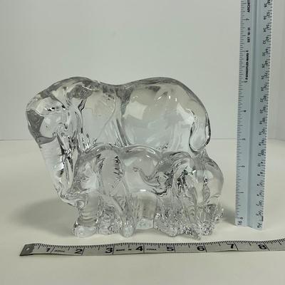 -132- LENOX | Crystal Elephant Figure â€œNurturing The Youngâ€ Figure | Stickered & Marked