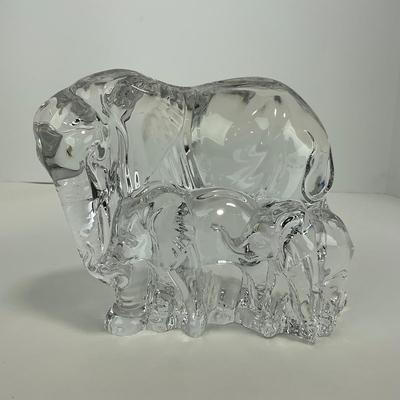 -132- LENOX | Crystal Elephant Figure â€œNurturing The Youngâ€ Figure | Stickered & Marked