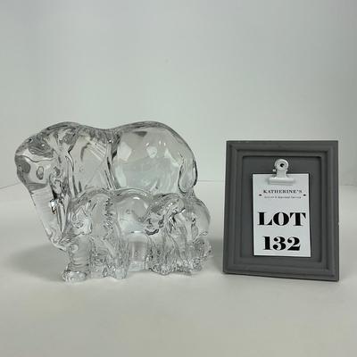 -132- LENOX | Crystal Elephant Figure â€œNurturing The Youngâ€ Figure | Stickered & Marked