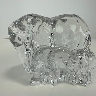 -132- LENOX | Crystal Elephant Figure â€œNurturing The Youngâ€ Figure | Stickered & Marked