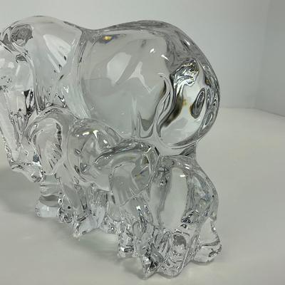 -132- LENOX | Crystal Elephant Figure â€œNurturing The Youngâ€ Figure | Stickered & Marked