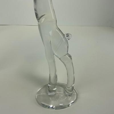 -133- HEISEY | Clear Glass Giraffe Figures